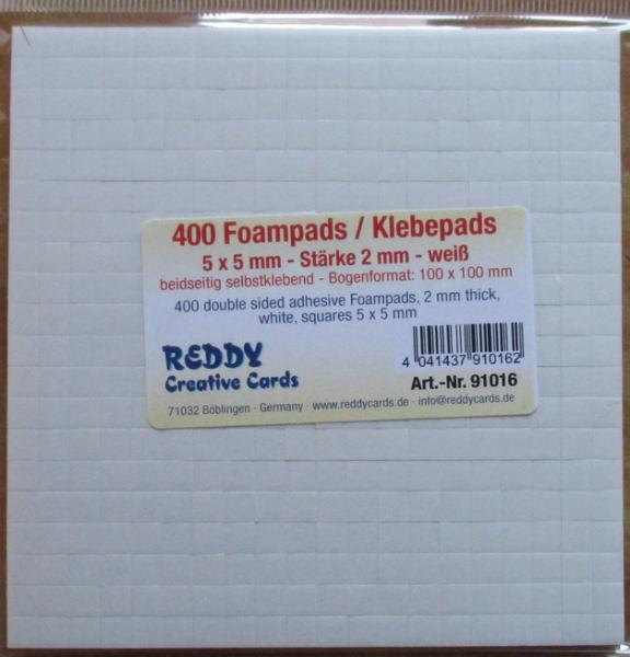 Klebepads, 5 x 5 , 0,5 mm , Reddy