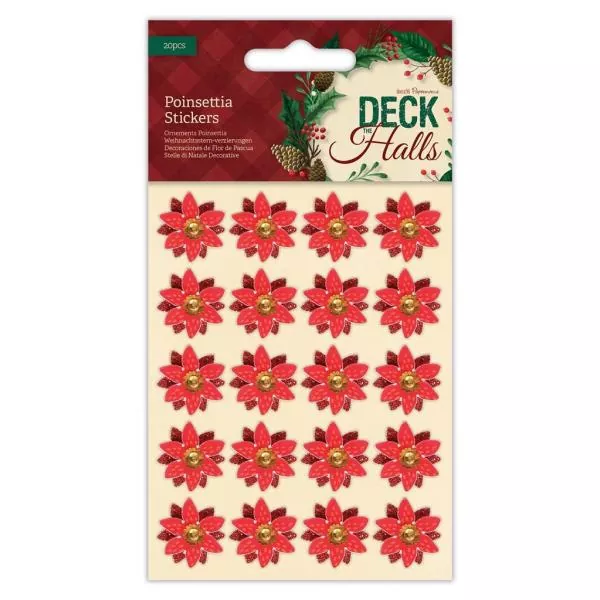 Papermania Deck The Halls Poinsettia Stickers