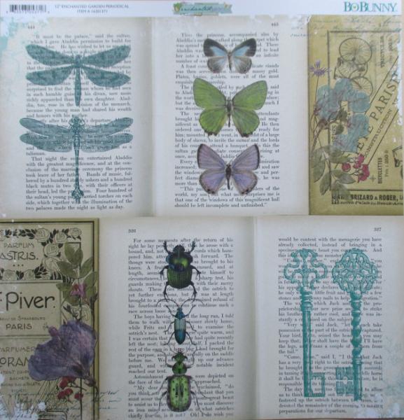 Scrapbook Papier Enchanted Garden Periodical, BoBunny