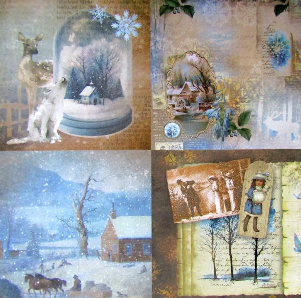 Studiolight • Paper Pad Small Designs & Elements Vintage Christmas nr.115