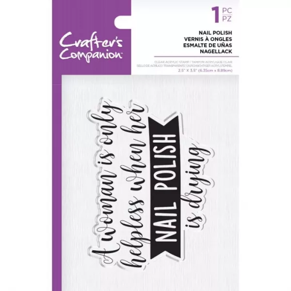 Crafter's Companion Clear Acrylic Stamp - Nail Polish
