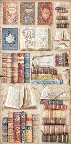 Stamperia, Collectables Vintage Library 6x12 Inch Paper Pack