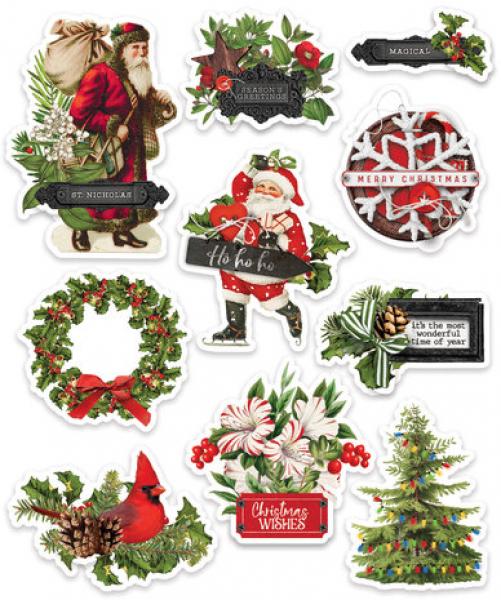 Simple Stories, Simple Vintage Christmas Lodge Layered Stickers