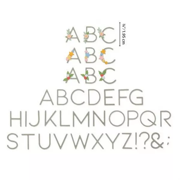 Sizzix Thinlits Die Set - Decorative Type 5PK Lisa Jones