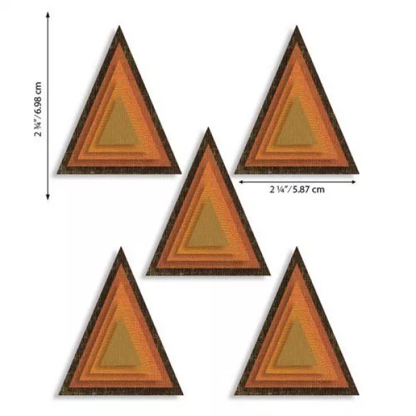 Sizzix Thinlits Die Set - Stacked Tiles Triangles 25PK Tim Holtz