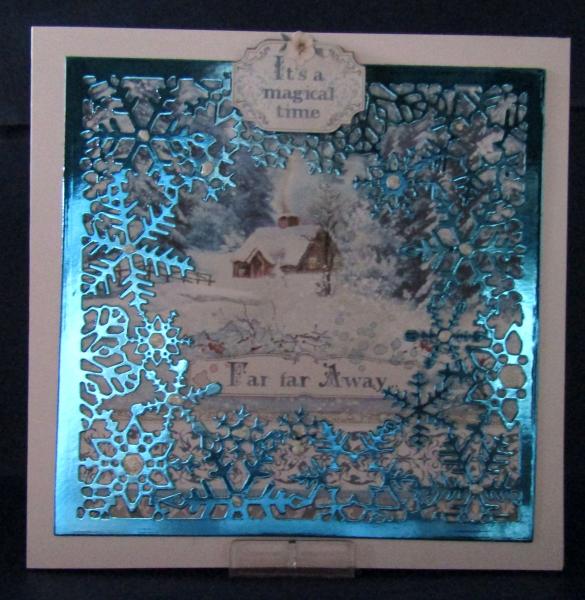 GALERIE, Grußkarte mit Crafters Companion, Sara Signature The Snow Queen Metal Die Frozen Dreams