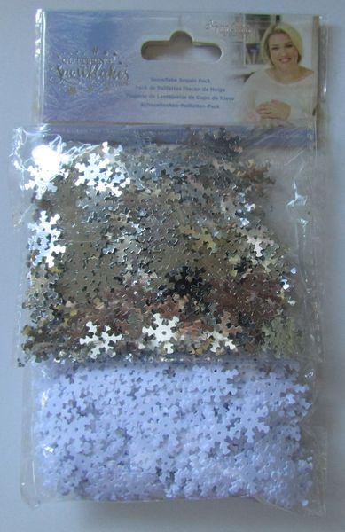Crafters Companion, Glittering Snowflakes, Schneeflocken Pailetten