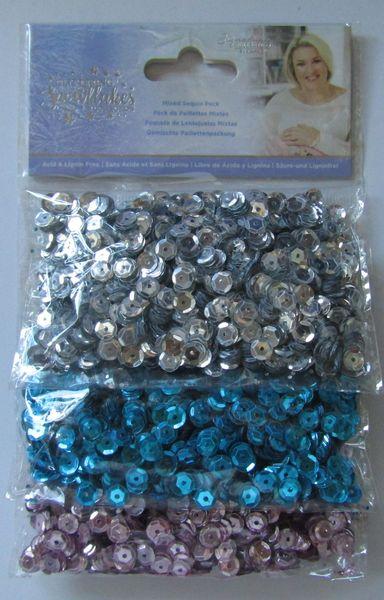 Crafters Companion, Glittering Snowflakes, Gemischte Pailetten