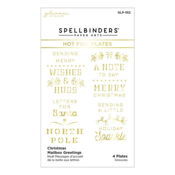 Spellbinder, Christmas Mailbox Greetings Glimmer Hot Foil Plate