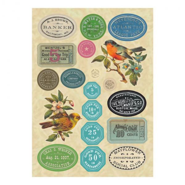 Spellbinder, Vintage Etiquettes Sticker Pad