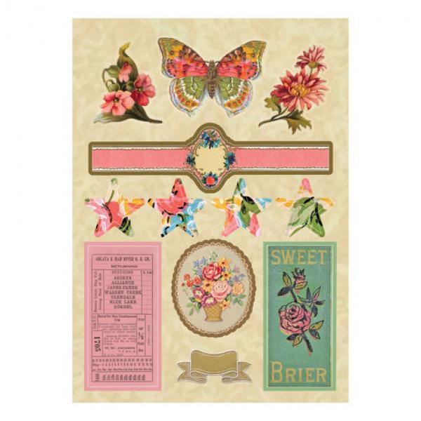 Spellbinder, Vintage Etiquettes Sticker Pad