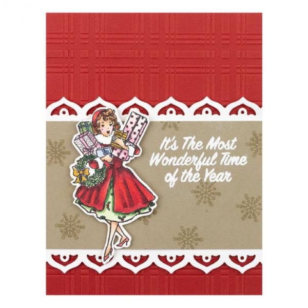 Spellbinder, Vintage Holidays Clear Stamp