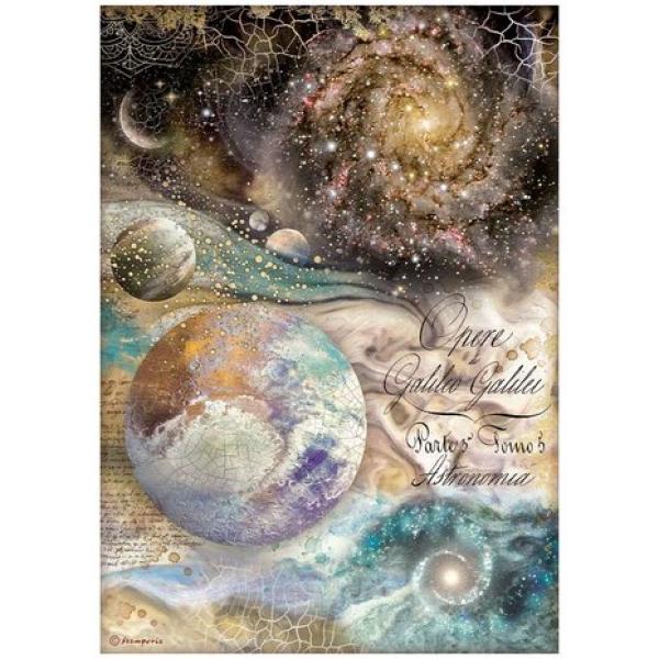 Stamperia, Rice Paper Cosmos Infinity Galileo Galilei