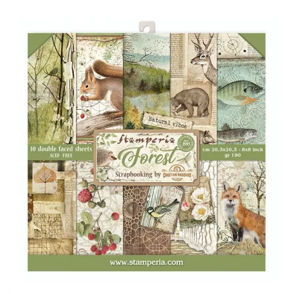 Stamperia Forest 8x8 Inch Paper Pack