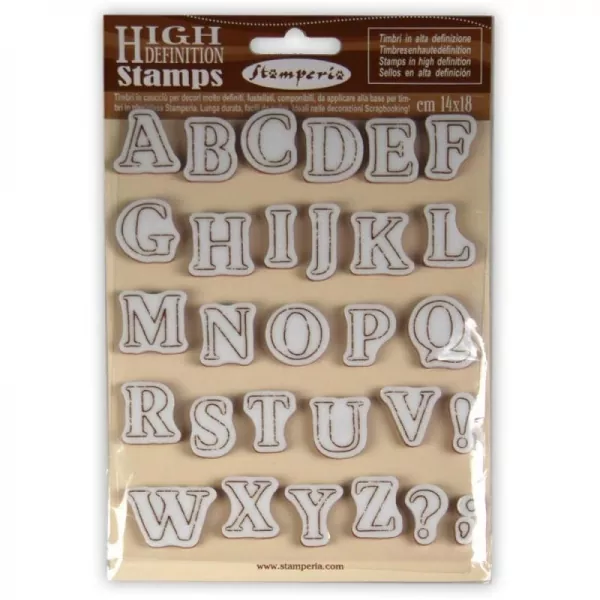 Stamperia Natural Rubber Stamp Alphabet, Stempel