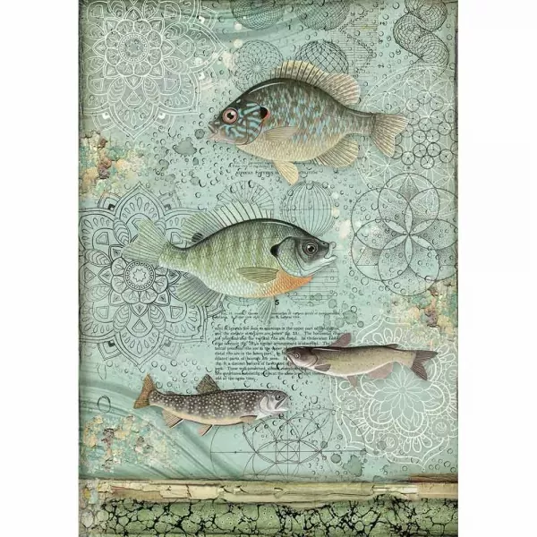 Stamperia Rice Paper A4 Fish