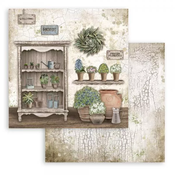 Stamperia Romantic Garden House 8x8 Inch Paper Pack