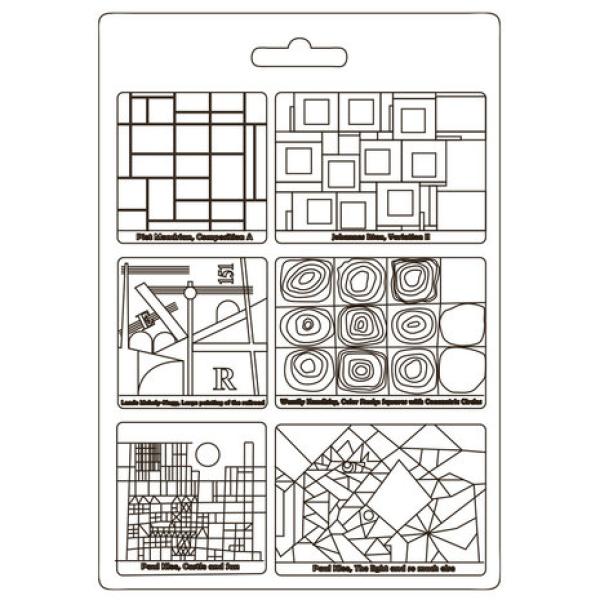 Stamperia, Soft Mould A4 Bauhaus Squares