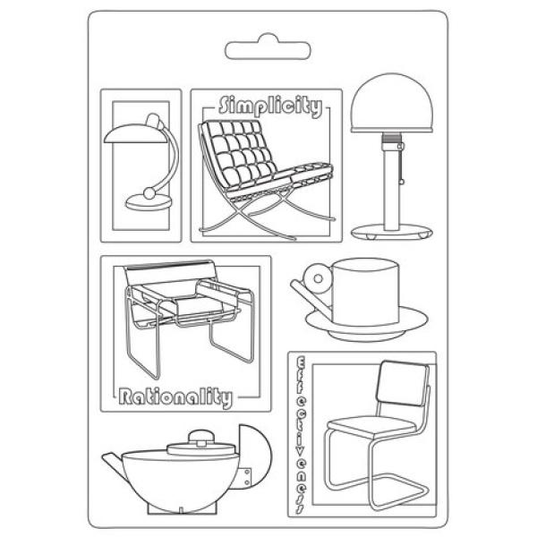 Stamperia, Soft Mould A5 Bauhaus Chairs