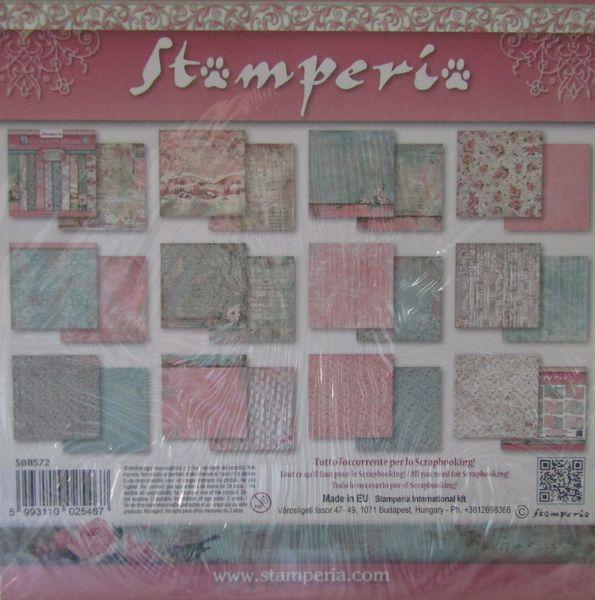 Stamperia, Paper Pad Background Sweet Winter, 8 x 8 Inch