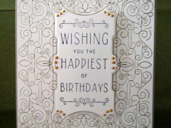 GALERIE, Grußkarte Spellbinder, Swirl Birthday Frame Press Plate & Die