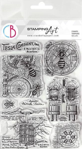 Ciao Bella, Clear Stamp Set 6"x8" Tesla Company