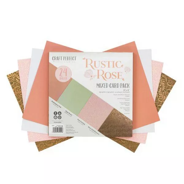 Tonic Studios Craft P. 6x6 Mixed Book Rustic Rose 24 Bg