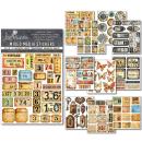 Ciao Bella, Grungy Tags Mixed Media Stickers